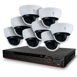 Kit Vidéosurveillance IP NVR + 8 caméras IP-1300 + 8x 20m RJ45 +