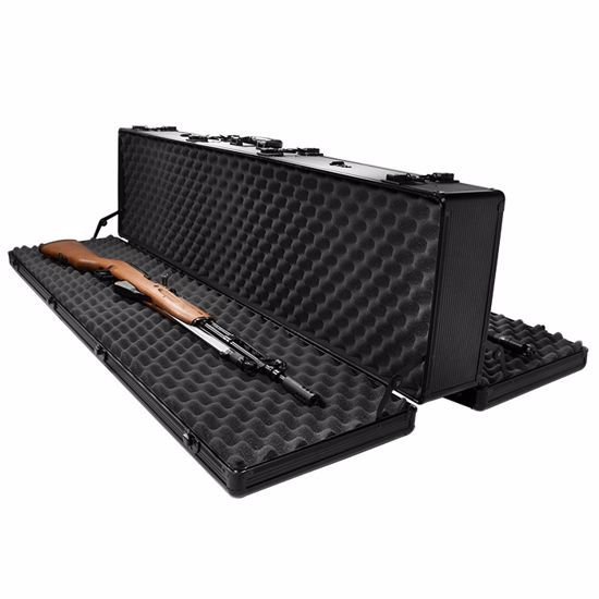 Barska AX-400 Hard Rifle Case - 50 Inch Protective Storage For 2 Rifles Or Shotguns With Foam Padding