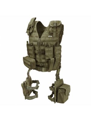 BARSKA Loaded Gear VX-100 Tactical Vest w/ Leg Platforms, green