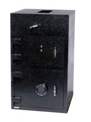 FireKing RH3420K2-SG40FK1 B-Rate Rotary Hopper Deposit Safe, angle open