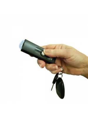 Streetwise USB Secure Keychain Stun Gun in use