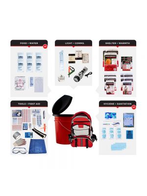 Guardian 5 Person Bucket Survival Kit includes everything you need to survive for 72 hours