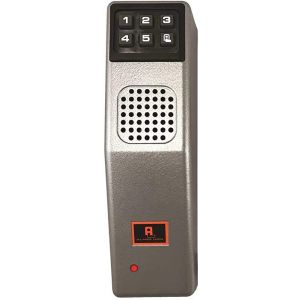Alarm Lock PG30 Keypad Controlled Narrow Stile Door Alarm shown in Aluminum