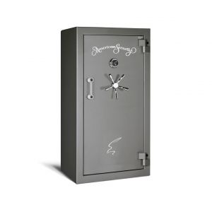 AMSEC BF Series BF6032 Gun Safe shown in Charcoal Metallic with Chrome trim