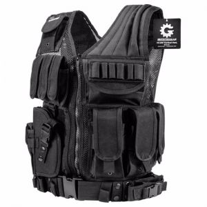 Barska Loaded Gear VX-200 Tactical Vest with left-handed draw holster