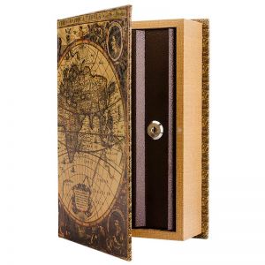 Barska CB12480 Antique Map Book Covert Lock Box