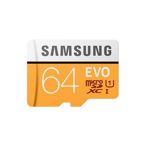 Samsung 64GB EVO V5 NANA microSDXC Class 10 / U1 Flash Memory Card with Adapter