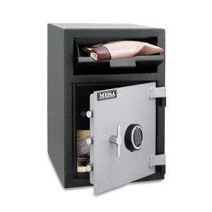 Mesa Safe MFL25-ILK Depository Safe shown with optional key locking deposit bag