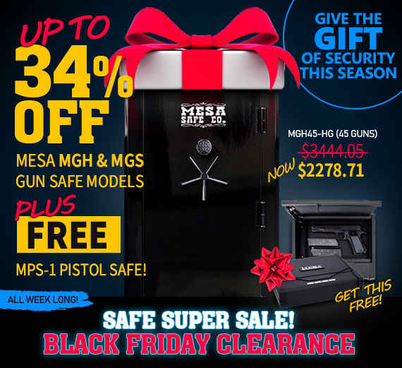 Black Friday Gun Safe Sale + FREE Safe!